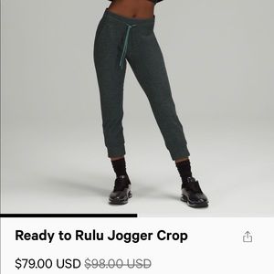 Ready to Rulu Joggers Crop - never worn